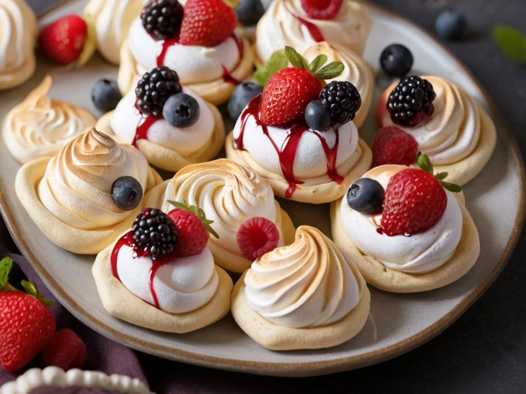Top 5 recipes for berries and cream that make it easy to make fancy dessert. 3 berries and cream meringue nests